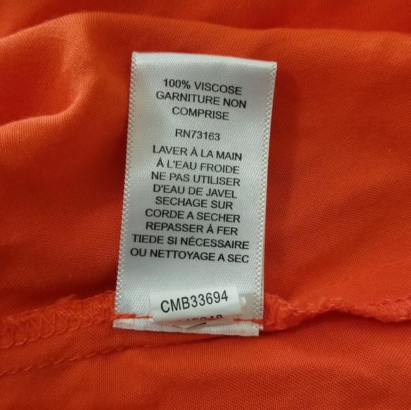 Orange V Neck Midi Medium - Picture 3 of 9